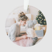 平和の愛と抱擁 | Dove Grayのクリスマスフォト オーナメント (正面)