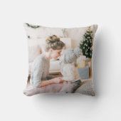 平和の愛と抱擁 | Dove Grayのクリスマスフォト クッション (正面)