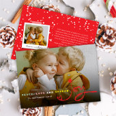 平和の愛と拡散の喜びのタイポグラフィモダン写真 シーズンカード