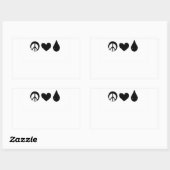 平和の愛と母乳ステッカー 長方形シール (シート)