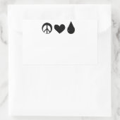 平和の愛と母乳ステッカー 長方形シール (バッグ)