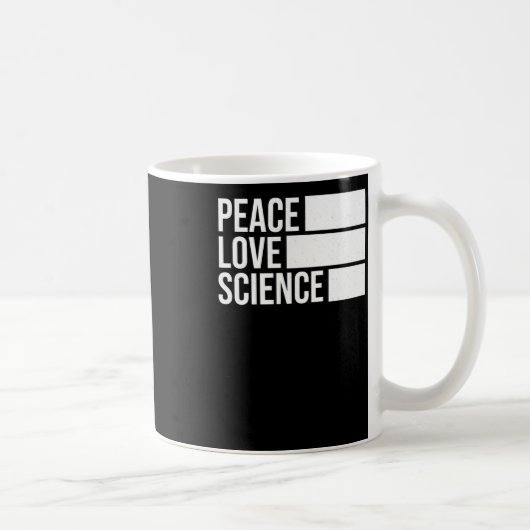 平和の愛と科学!ステッカー2 コーヒーマグカップ (右)