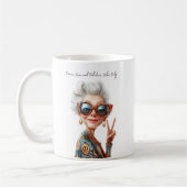 平和の愛と素晴らしい雰囲気のみコーヒーマグ コーヒーマグカップ (左)