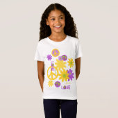 平和の愛と花 Tシャツ (正面フル)