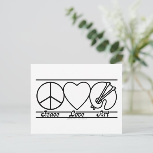 平和の愛と芸術 ポストカード (スタンド正面)