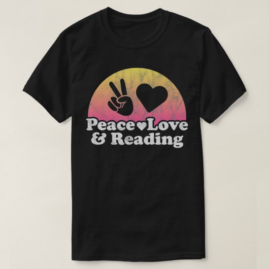 平和の愛と読の Tシャツ (デザイン正面)