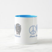 平和の愛と象 マグカップ (中央)