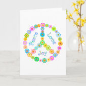 平和の愛の喜び カード (黄色い花)