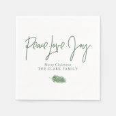 「平和の愛の喜び」クリスマスパーティー スタンダードカクテルナプキン (正面)