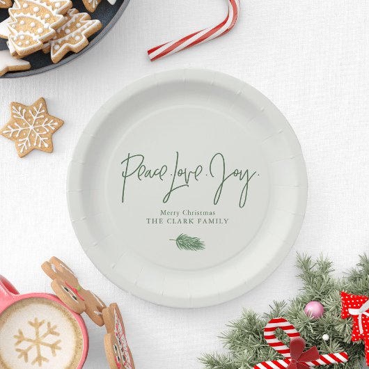 「平和の愛の喜び」クリスマスパーティー ペーパープレート