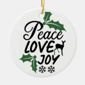 平和の愛の喜び セラミックオーナメント (正面)
