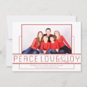 平和の愛の喜び |ミニマルモダンリスト写真 シーズンカード (正面)