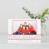 平和の愛の喜び |ミニマルモダンリスト写真 シーズンカード (スタンド正面)