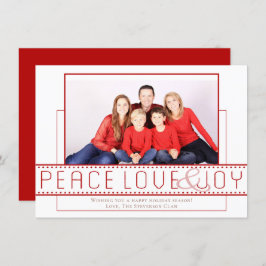 平和の愛の喜び |ミニマルモダンリスト写真 シーズンカード