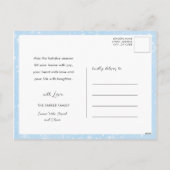 平和の愛の喜び |新年のモダンスクリプト写真 シーズンポストカード (裏面)