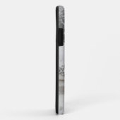 平和の愛の喜び |白黒降雪クリスマス Case-Mate iPhoneケース (裏面/右)