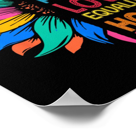 平和の愛の平等の希望の多様性 ポスター (角)