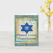 平和の愛の幸福 カード (黄色い花)