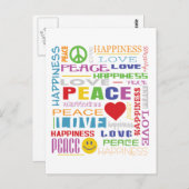 平和の愛の幸福 ポストカード (正面/裏面)