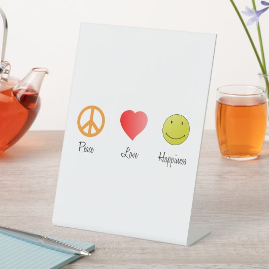 平和の愛の幸福 台座サイン (インサイチュ)