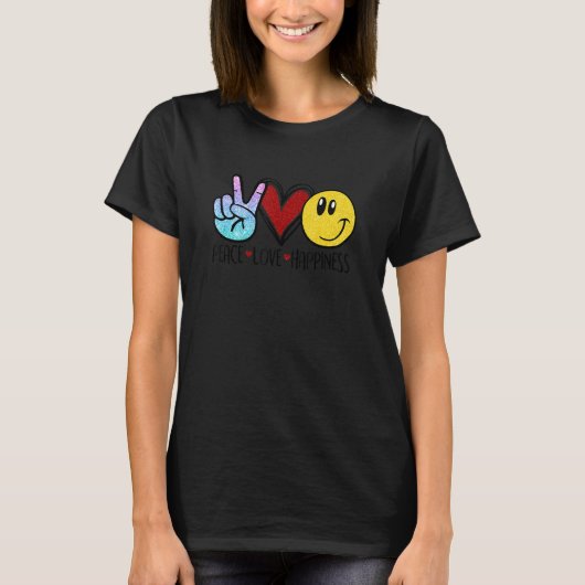 平和の愛の幸福 Tシャツ (正面)