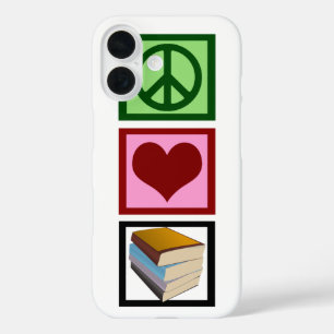 平和の愛の本 iPhone 16ケース