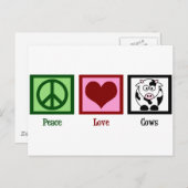 平和の愛の牛 ポストカード (正面/裏面)