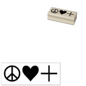 平和の愛の肯定的 ラバースタンプ (押印)