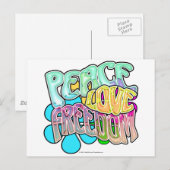 平和の愛の自由 ポストカード (正面/裏面)