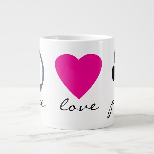 平和の愛の足 ジャンボコーヒーマグカップ (正面)