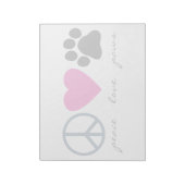 平和の愛の足 ノートパッド (回転)