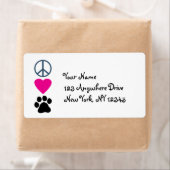 平和の愛の足 ラベル (インサイチュ)