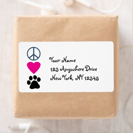 平和の愛の足 ラベル (インサイチュ)