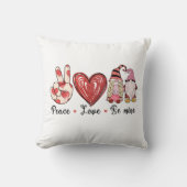 平和の愛は私のバレンティパーソナライズされたン クッション (正面)