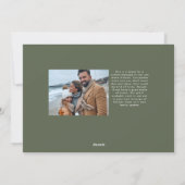 平和の愛を希望する喜び緑のクリスマスの写真 シーズンカード (裏面)