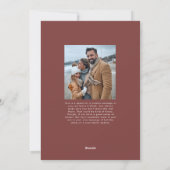 平和の愛を希望する喜び赤2つの写真クリスマス シーズンカード (裏面)