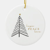 平和の愛を願う。クリスマスホリデーオーナメント セラミックオーナメント (正面)