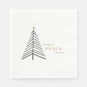 平和の愛を願う。クリスマスホリデー紙ナプキンス スタンダードランチョンナプキン (正面)