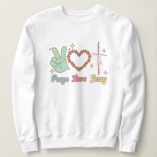 平和の愛イエス スウェットシャツ (デザイン正面)