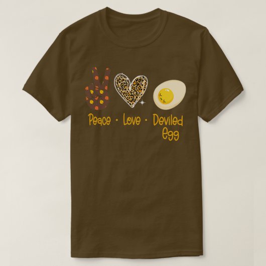 平和の愛デビルドエッグ Tシャツ (デザイン正面)