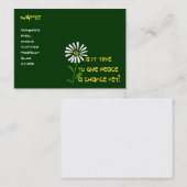 平和の時間 名刺 (正面/裏面)