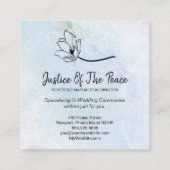 *~*平和の月のクレーターのフローラ青 スクエア名刺 (裏面)