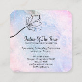 *~*平和の正義 – フローラ・ムーン・クレーター スクエア名刺 (裏面)