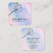 *~*平和の正義 – フローラ・ムーン・クレーター スクエア名刺 (正面/裏面)