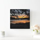 平和の湖サンセットローマ5:1壁時計 スクエア壁時計 (ホーム)