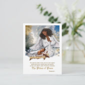 平和の王子エンジェルとベビーイエス・クリスマス ポストカード (スタンド正面)