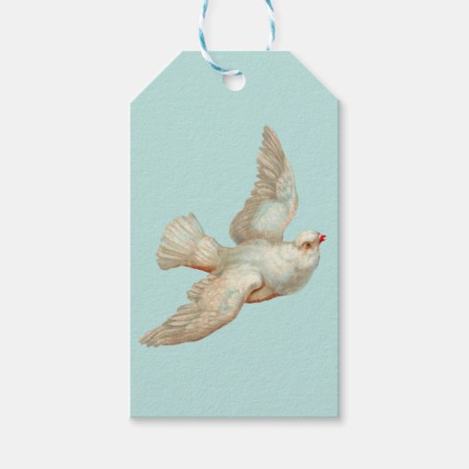 平和の白い鳩 ギフトタグ (正面)