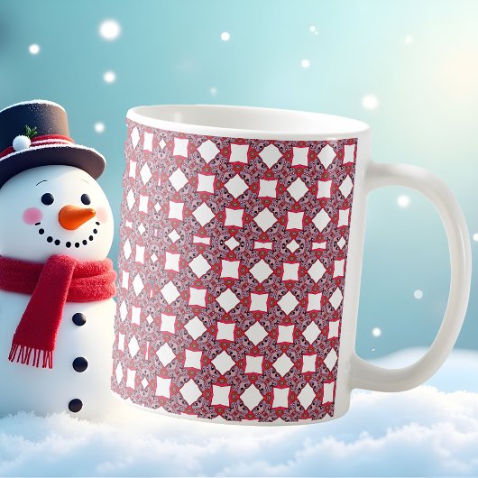 平和の盾のクリスマスパターン コーヒーマグカップ