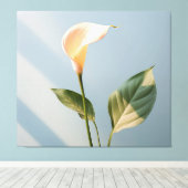 平和の瞬間のリリーミニマル現実主義 キャンバスプリント (インサイチュ (ウッドフロア))