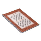 平和の祈りの言葉 – アッシジの聖フランシス ノートブック (右側)